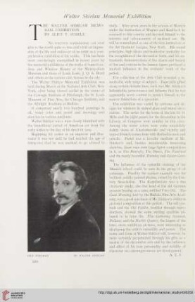 The Walter Shirlaw memorial exhibition