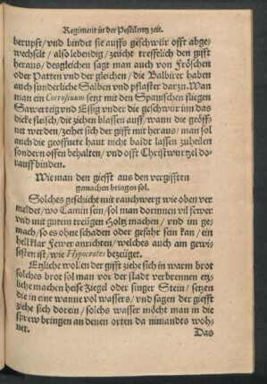 Wie man den giefft aus den vergifften gemachen bringen sol.