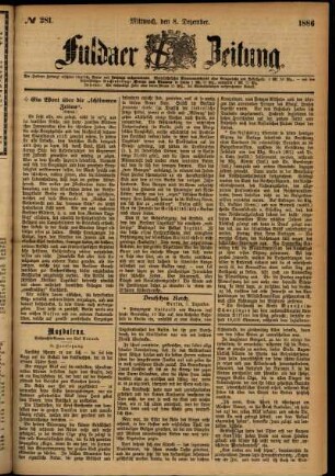 Ausgabe vom Mittwoch, den 08. Dezember 1886.