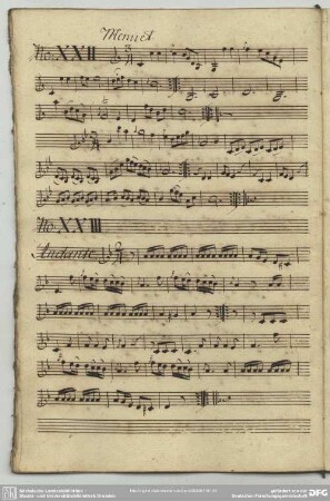 22. Anonymus, Menuette, C-Dur