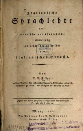 Italienische Sprachlehre