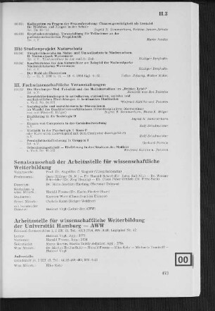 Arbeitsstelle für wissenschaftliche Weiterbildung der Universität Hamburg - AWW