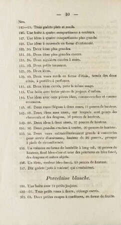 Porcelaine blanche.