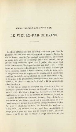 D'ung paouvre qui avoyt nom le Vieulx-par-Chemins