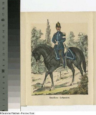 Bataillonskommandant [der Leipziger Communalgarde]. Abbildung 2 des 6-teiligen Leporellos