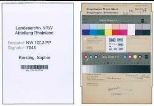 Entnazifizierung Sophie Kersting , geb. 26.01.1891 ()