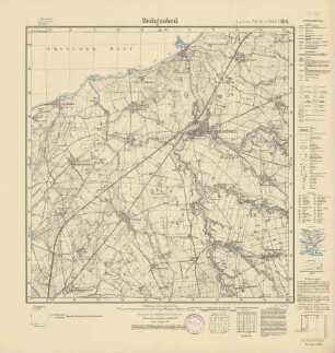 1585 (alte Nr.: 334) Heiligenbeil, Meßtischblatt (4cm - Karte)