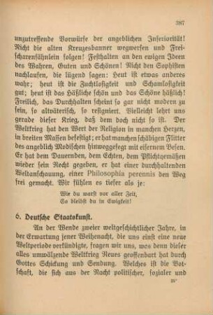 6. Deutsche Staatskunst.