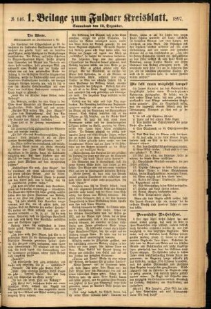 Zweite Ausgabe vom Samstag, den 11. Dezember 1897.
