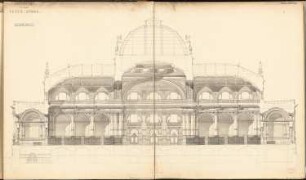 Textilbörse für Berlin Schinkelwettbewerb 1885: Querschnitt