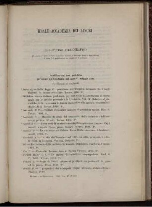 Reale Accademia Dei Lincei Bullettino Bibliografico