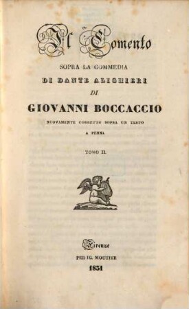 Il comento sopra la commedia di Dante Alighieri, 2