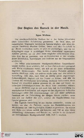 Der Beginn des Barock in der Musik