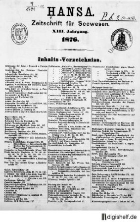 1876: 13. Jahrgang