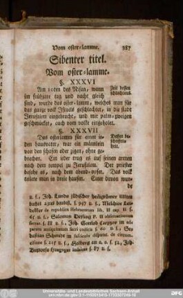 Sibenter titel. Vom oster-lamme.