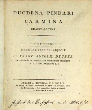 Duodena Carmina Graeco-Latina