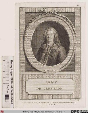 Bildnis Prosper Jolyot Crébillon "père", sieur de Crais-Billon, gen.