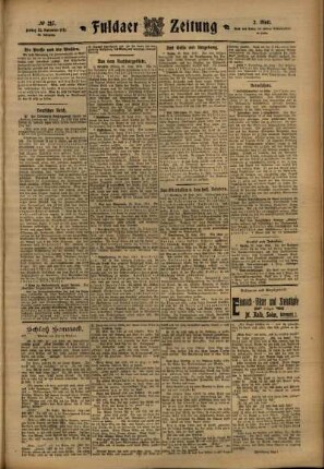 Zweite Ausgabe vom Freitag, den 22. September 1911.