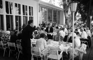 22. Tagung 1972 Mediziner; Beim Bayrischen Frühstück: Tischreihen