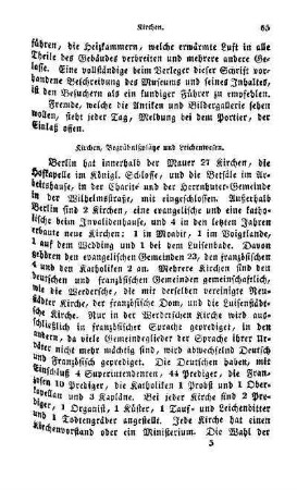 Kirchen, Begräbnisplätze und Leichenwesen