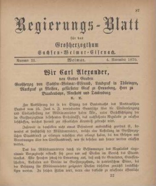 Nr. 21 : 4. November 1870