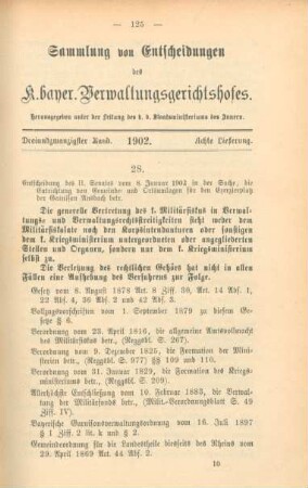 Dreiundzwanzigster Band. 1902. Achte Lieferung. - Nr. 28. - Nr. 29.
