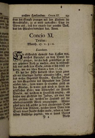 Concio XI. Textus: Matth. 27 . v. 3 - 11.