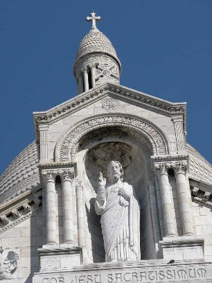 Paris Montmartre, Detail an der 1919 eingeweihten Kirche Sacre Coer