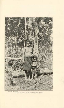 Plate LI. Negrito woman and daughter, Bataan