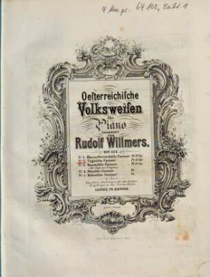 Österreichische Volksweisen : für Piano ; op. 122, 2. Ungarische Fantasie