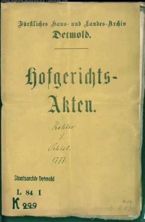 Köhler, Amtsrats Erben, namentlich Subrektor Köhler gegen Postmeister Rhiel - Schuldforderung