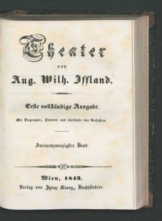 Bd. 22: [Duhautcours, oder: Der Vergleichungs-Kontrakt. Heinrich's des Fünften Jugendjahre. Der Flatterhafte, oder: Die schwierige Heirath]