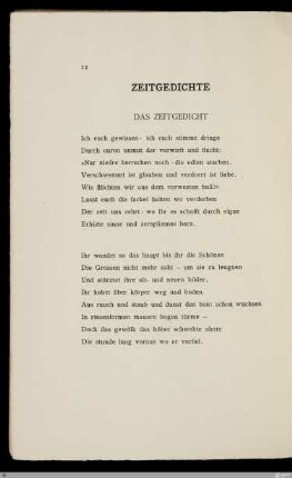 Zeitgedichte / Stefan George