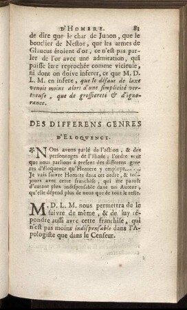 Des Differens Genres D'Eloquence
