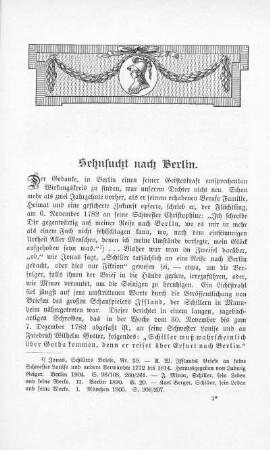 Sehnsucht nach Berlin