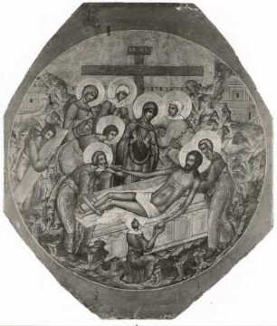 Ikone "Grablegung" (17. Jh.; 98 x 83 cm; Staatliche Tretjakow-Galerie Moskau)