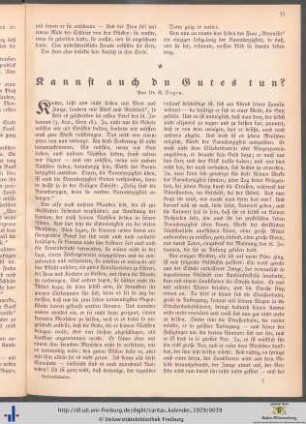 Kannst auch du Gutes tun?