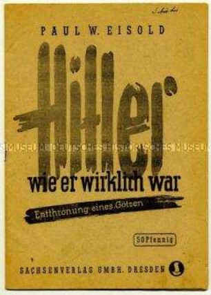 Schrift zur Auseinandersetzung mit Hitler und dem Nationalsozialismus