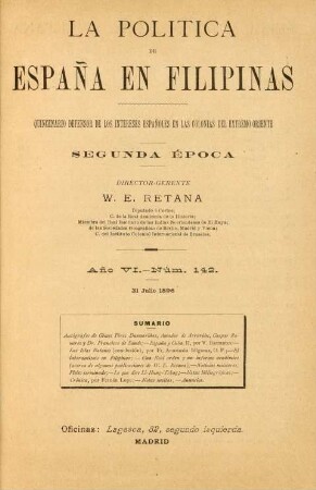 Núm. 142. 31 Julio 1896