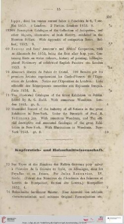 Kupferstich- und Holzschnittwissenschaft (Nr. 73 - 92)