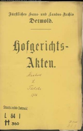 Huxhol, Henrich zu Lieme gegen Johann Bernd Tielke zu Heiden - Schuldforderung