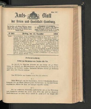 No. 305, 15. Dezember 1916