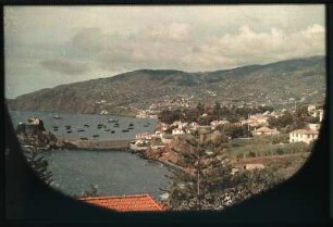 Funchal, Madeira/ Portugal: Hafen mit Blick entlang der Küstenlinie