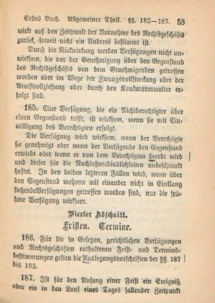 Vierter Abschnitt. Fristen. Termine