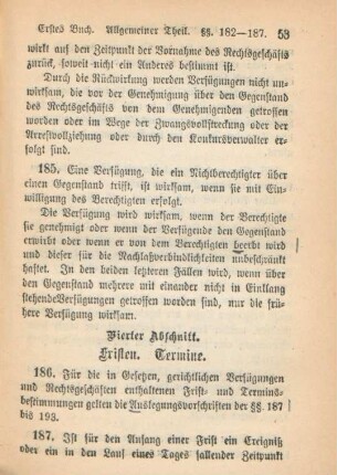 Vierter Abschnitt. Fristen. Termine