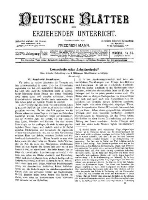 Lernschule oder Arbeitsschule? : (Fortsetzung)