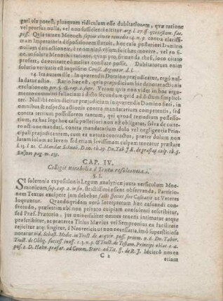 Cap. IV. Colligit notabilia ê Textu resultantia.
