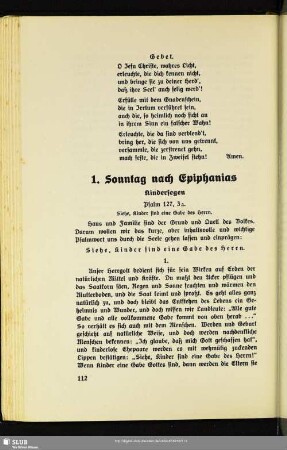 1. Sonntag nach Epiphanias