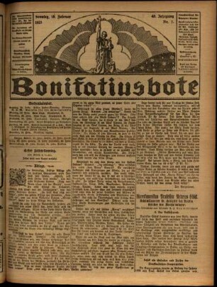 Ausgabe vom Sonntag, den 18. Februar 1923.