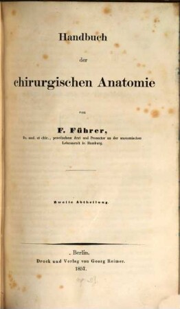 Handbuch der chirurgischen Anatomie, 2